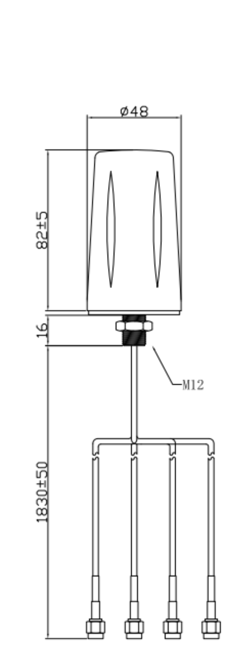 габаритный чертеж GL009C-4